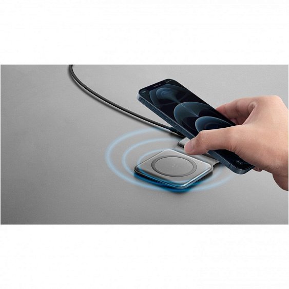 Беспроводное з/у EnergEA MagTio 3in1 magnetic wireless foldable charger 15 Вт. Цвет: серый