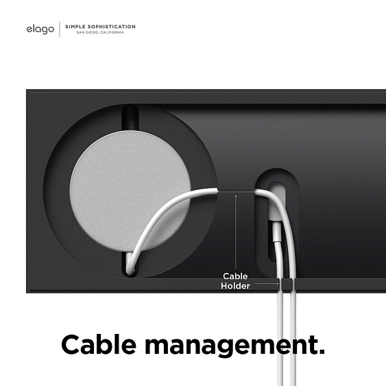 Зарядный стенд Elago MagSafe Tray Duo для iPhone/Apple Watch. Цвет: чёрный