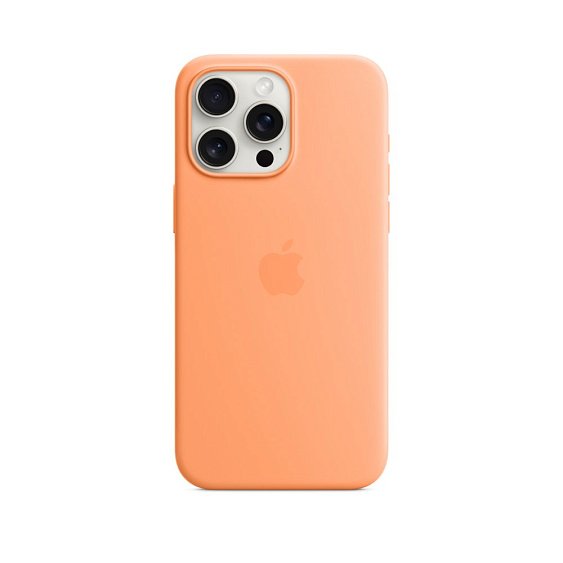 Силиконовый чехол MagSafe для iPhone 15 Pro Max Silicone Case with MagSafe - Orange Sorbet