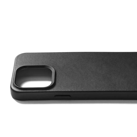 Чехол Mujjo Full Leather Wallet Case для iPhone 15 Pro, MagSafe, кожаный. Цвет: черный