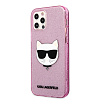 Чехол Lagerfeld для iPhone 12 Pro Max TPU Glitters Choupette Transp. Цвет: розовый
