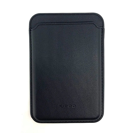 Чехол-бумажник K-Doo Leather Wallet Magsafe, кожаный. Цвет: чёрный