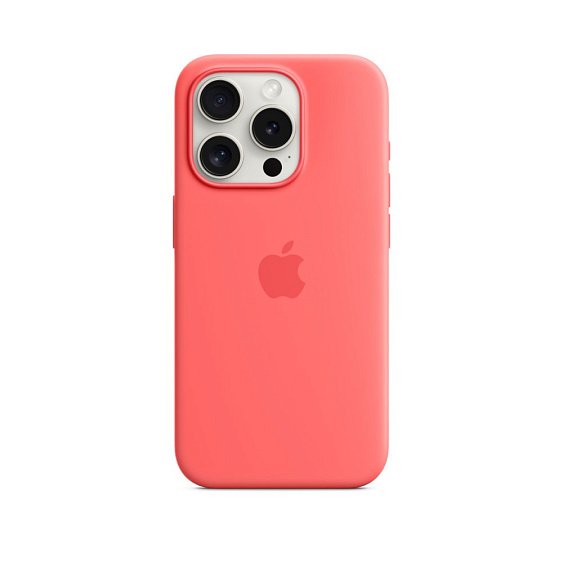 Силиконовый чехол MagSafe для iPhone 15 Pro Silicone Case with MagSafe - Guava