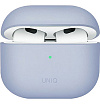 Чехол UNIQ Lino для Airpods 3, силикон. Цвет: синий