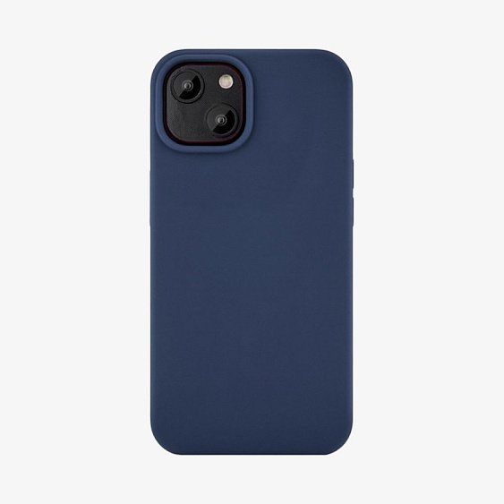 Чехол Ubear Touch Mag Case для iPhone 14, софт-тач силикон. Цвет: тёмно-синий
