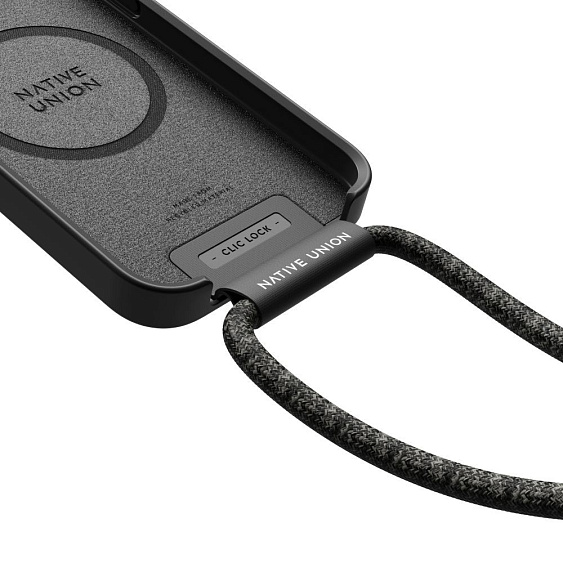 Шнурок нейлоновый регулируемый SLING с системой крепления CLIC LOCK. Цвет: тёмно-серый