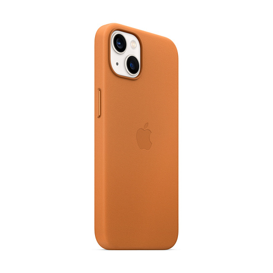 Кожаный чехол MagSafe для iPhone 13. Цвет: "Золотистая охра"