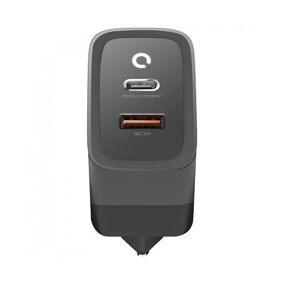 Адаптер питания EnergEA Ampcharge USB-C, USB-A QC 3.0, 33W Gunmetal