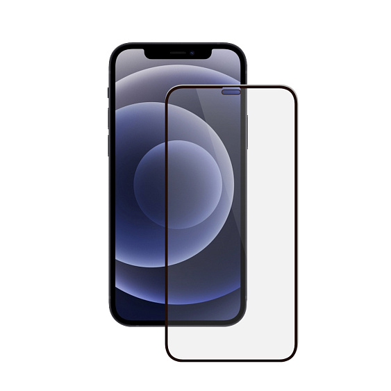 Защитное стекло Deppa 2,5D Full Glue для iPhone 13/13 Pro, 0.3 мм., чёрная рамка