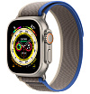 Apple Watch Ultra, 49мм, ремешок "Походная петля" сине-серого цвета, размер M/L