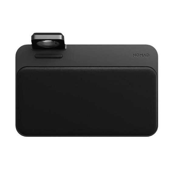 Беспроводное зарядное устройство Nomad Base Station Charger, USB-C, PD 18W, кожа. Цвет: чёрный
