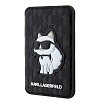 Магнитный бумажник Lagerfeld Wallet Cardslot MagSafe Stand Saffiano Monogram NFT Choupe Цвет: чёрный
