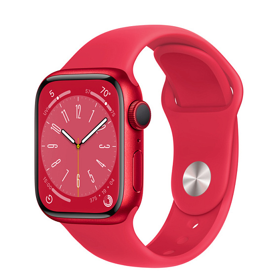 Apple Watch Series 8, 45мм, корпус из алюминия красного цвета