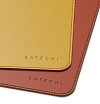 Коврик Satechi Dual Side Eco Leather Deskmate, эко-кожа 58.5*31 см. Цвет: жёлтый/оранжевый