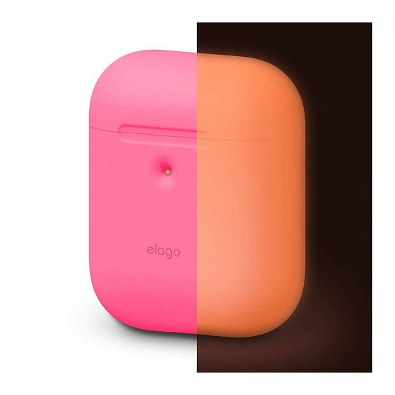 Чехол Elago для AirPods wireless, силикон, Neon Pink