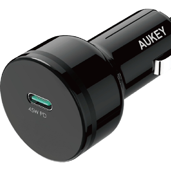 Автомобильное зарядное устройство Aukey с USB-C портом, 45W. Цвет: черный