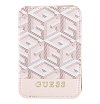 Магнитный бумажник Guess Wallet Cardslot Magsafe PU G CUBE with metal logo. Цвет: розовый