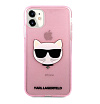 Чехол Lagerfeld для iPhone 11 TPU Glitters Choupette Transp. Цвет: розовый