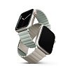 Ремешок силиконовый Uniq Revix reversible Magnetic для Apple Watch 42мм/44мм. Цвет:зелёный/бежевый