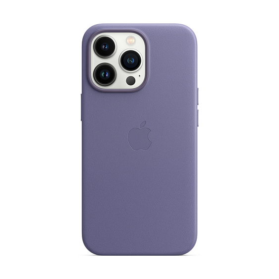 Кожаный чехол MagSafe для iPhone 13 Pro. Цвет: "Сиреневая глициния"