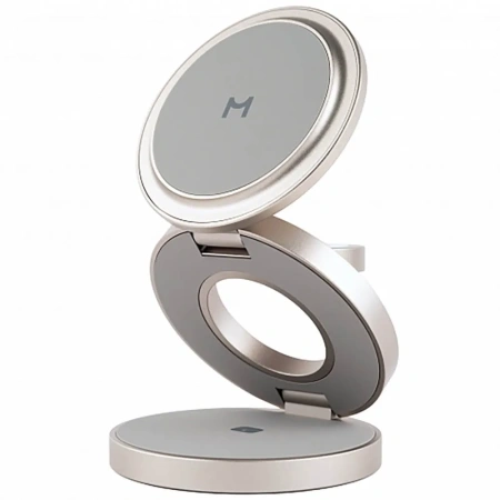 Беспроводное з/у Magssory Disc Signature WCH033t 3 в 1 с Magsafe. Цвет: титан