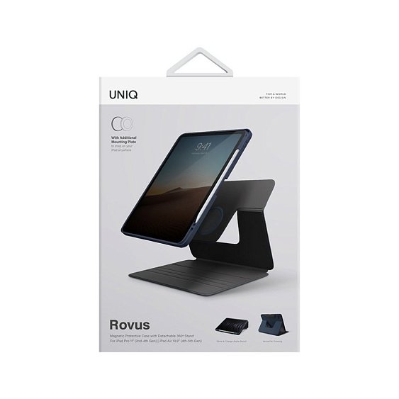 Чехол Uniq для Apple iPad Pro 11" Rovus Magnetic 360 Rotating. Цвет: синий