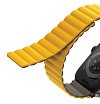 Ремешок силиконовый Uniq Revix reversible Magnetic для Apple Watch 42мм/44мм. Цвет:жёлтый/хаки