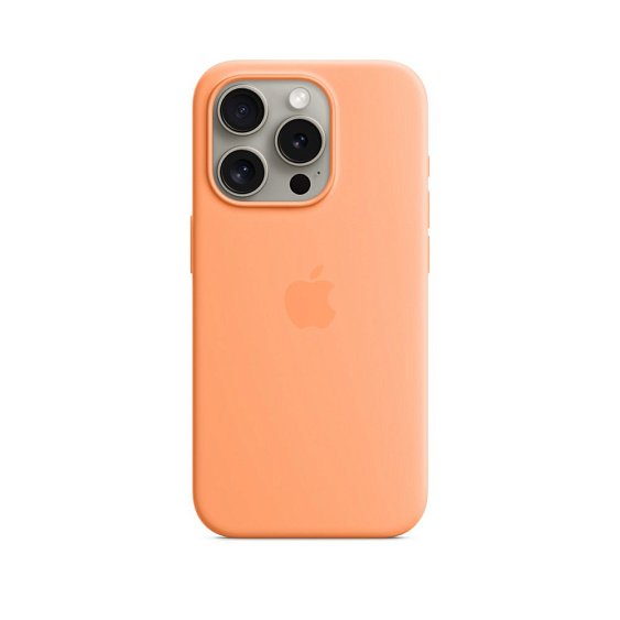 Силиконовый чехол MagSafe для iPhone 15 Pro Silicone Case with MagSafe - Orange Sorbet