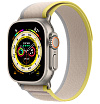 Apple Watch Ultra, 49мм, ремешок "Походная петля" желто-бежевого цвета