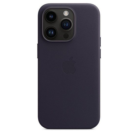 Кожаный чехол MagSafe для iPhone 14 Pro Max Leather Case with MagSafe - Ink