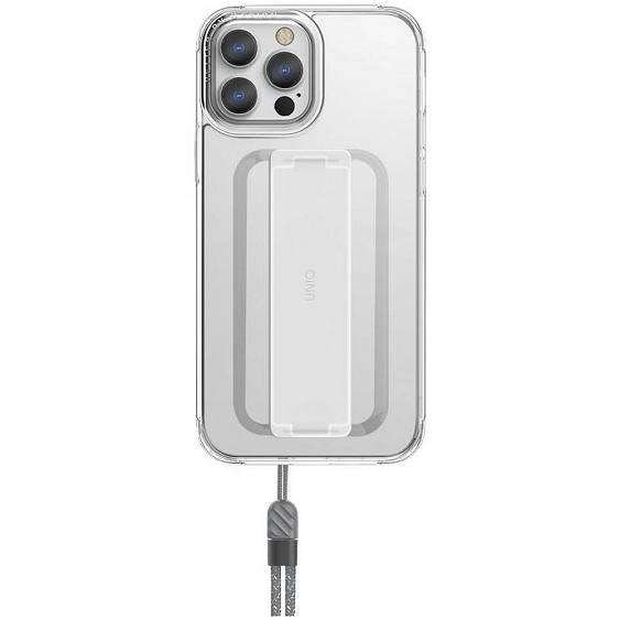 Чехол Uniq HELDRO для iPhone 13 Pro с ремешком. Прозрачный