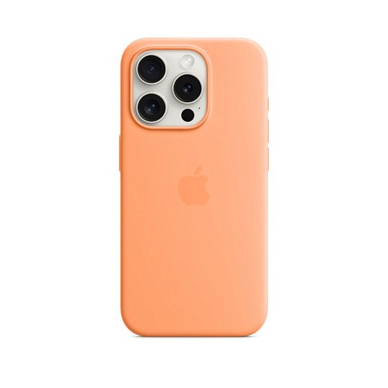 Силиконовый чехол MagSafe для iPhone 15 Pro Silicone Case with MagSafe - Orange Sorbet