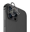 Защитное стекло BlueO Camera lens PVD stainless steel д/камеры iPhone 15 Pro (3 шт.). Цвет: чёрный