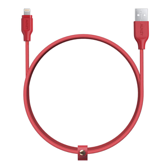 Кабель Aukey MFi Lightning — USB-A. 2м. Цвет: красный