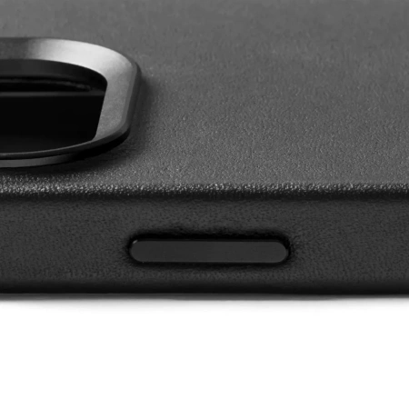 Чехол Mujjo Full Leather Wallet Case для iPhone 15 Pro, MagSafe, кожаный. Цвет: черный