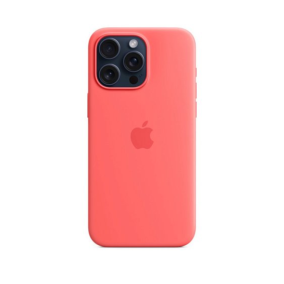 Силиконовый чехол MagSafe для iPhone 15 Pro Max Silicone Case with MagSafe - Guava