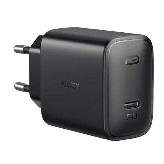 Сетевое зарядное устройство Aukey 20W, PD, USB-C x1. Цвет: чёрный