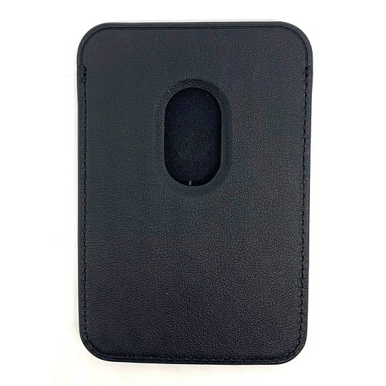 Чехол-бумажник K-Doo Leather Wallet Magsafe, кожаный. Цвет: чёрный