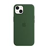 Силиконовый чехол MagSafe для iPhone 13. Цвет: "Зелёный клевер"
