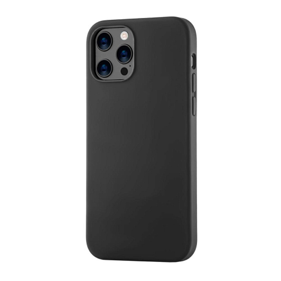Чехол Ubear Touch Case для iPhone 12 Pro Max, силиконовый, софт-тач. Цвет: чёрный