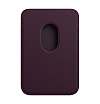 Кожаный чехол-бумажник MagSafe для iPhone. Цвет: "Тёмная вишня"