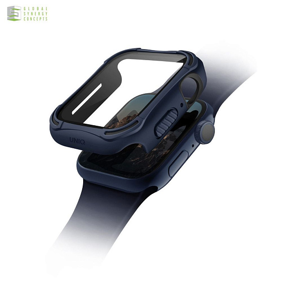 Чехол Uniq Torres антимикробный для Apple Watch 4/5/6/SE 40мм. Цвет: синий