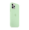 Силиконовый чехол MagSafe для iPhone 12 Pro Max. Цвет: фисташковый