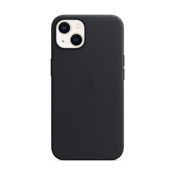 Кожаный чехол MagSafe для iPhone 13. Цвет: "Тёмная ночь"
