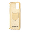 Чехол Lagerfeld для iPhone 12 Pro Max TPU Glitters Choupette Transp. Цвет: золотой