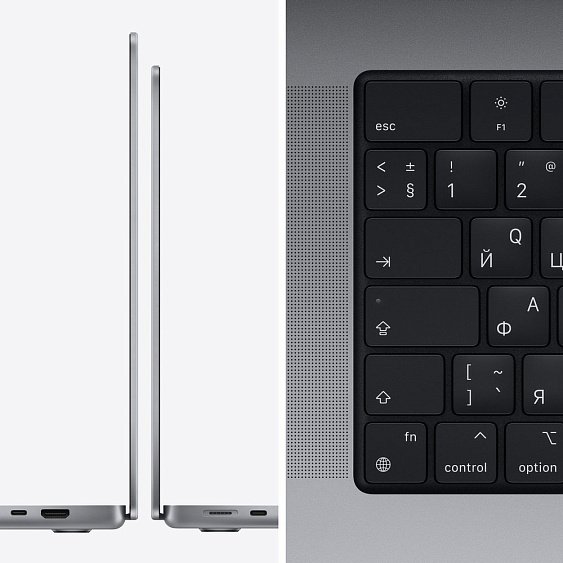 Ноутбук Apple MacBook Pro 16" (M1 Max, 2021), 1 ТБ SSD, "Серый космос"