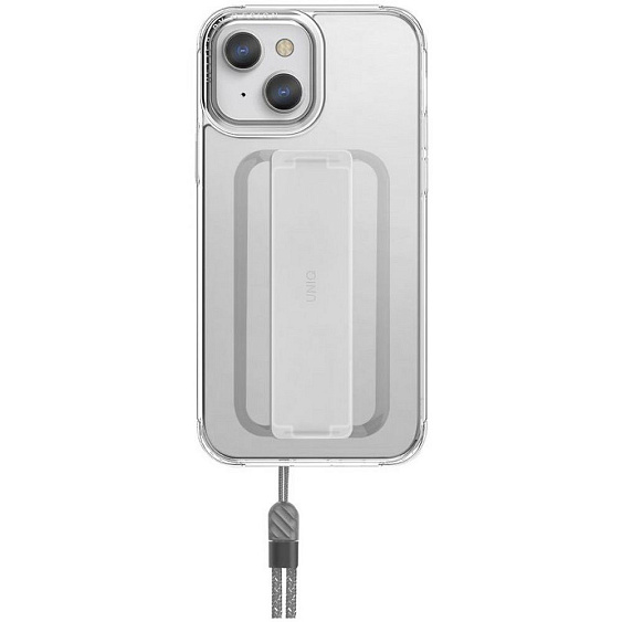 Чехол Uniq HELDRO для iPhone 13 с ремешком. Прозрачный
