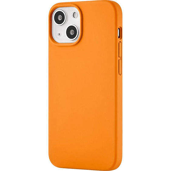 Чехол Ubear Touch Case для iPhone 13, софт-тач силикон. Цвет: оранжевый