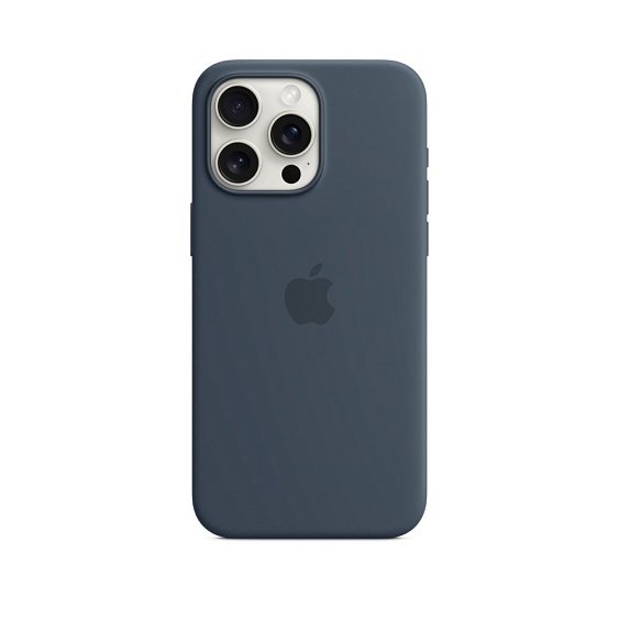 Силиконовый чехол MagSafe для iPhone 15 Pro Max Silicone Case with MagSafe - Storm Blue