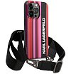 Чехол Lagerfeld для iPhone 14 Pro PC/TPU Choupette body Hard. Цвет: розовый/чёрный